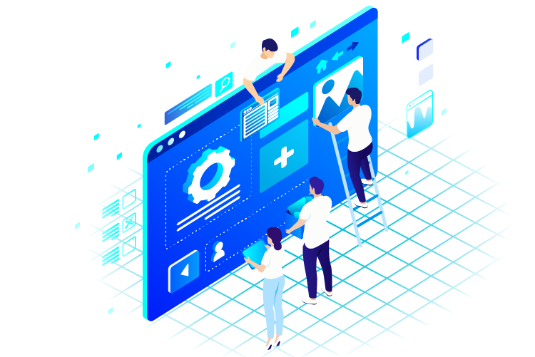 web & app development vector