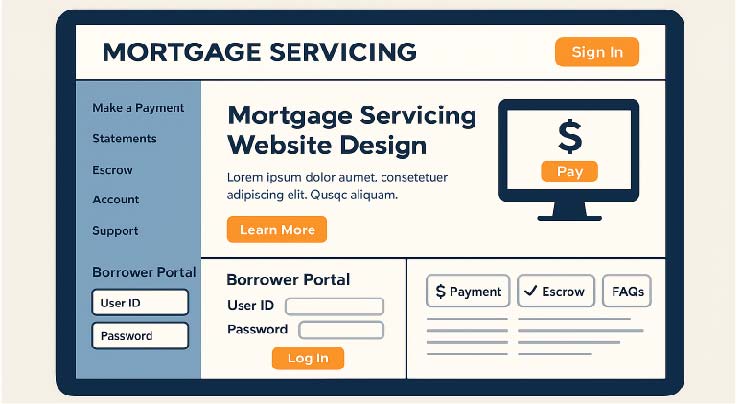 mortgage servicing website design